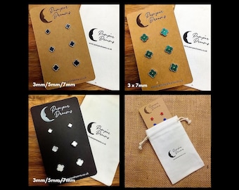 3 Pairs SHELL EARRINGS SET | Fashionable Contemporary Cross Design | 925 Sterling Silver Earrings Post | Free Gift Pouch