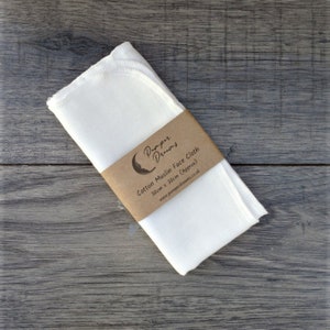 100% NATURAL COTTON MUSLIN Double Layer Unbleached Muslin Face Cloth, Lightweight Cotton Make Up Cloth, Eco-Friendly Perfect For Babies Skin Single Face Cloth