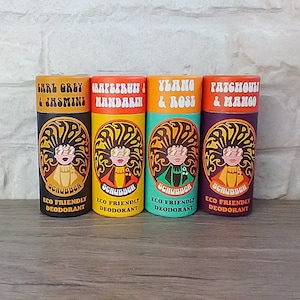 SCRUBBER HANDMADE DEODORANT 100% Natural - Extra Sensitive Skin Options 85g, Vegan, Biodegradable, Plastic Free, Zero Waste, Eco-Friendly