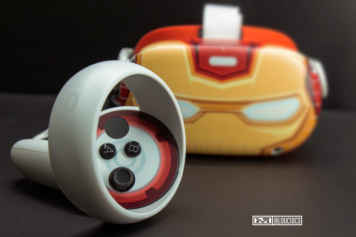 Iron Man Oculus Quest 2 Full Wrap Skin Decal VR Goggles Etsy