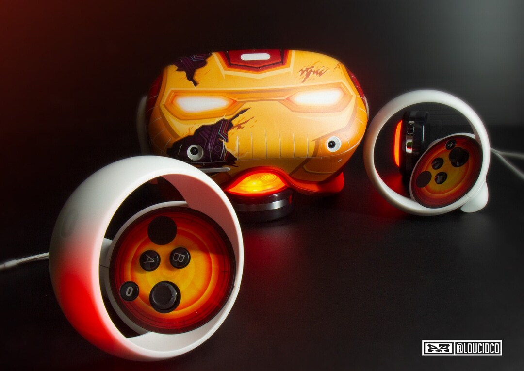 Iron Man Battle Damaged Oculus Quest 2 Full Wrap Skin Decal VR Goggles