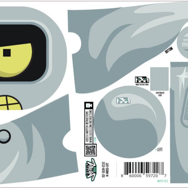 Futurama Bender Quest 2 Meta Quest 2 Skin Wrap Decal with Video Instructions