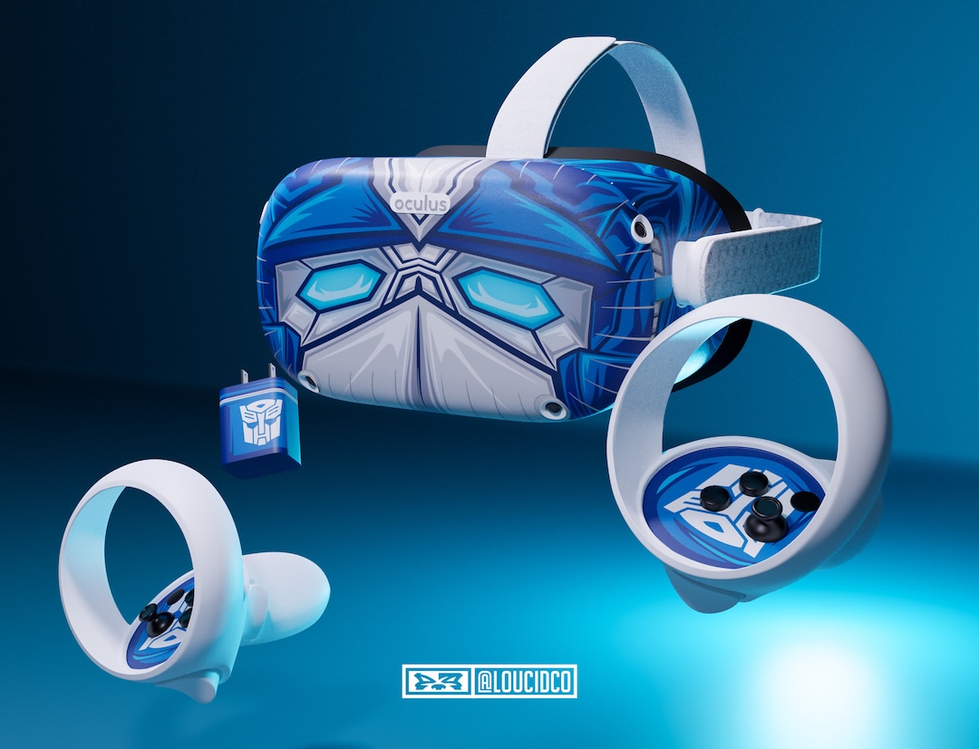 Optimus Prime Oculus Quest 2 Full Wrap Skin Decal VR Goggles Transformer Series Etsy