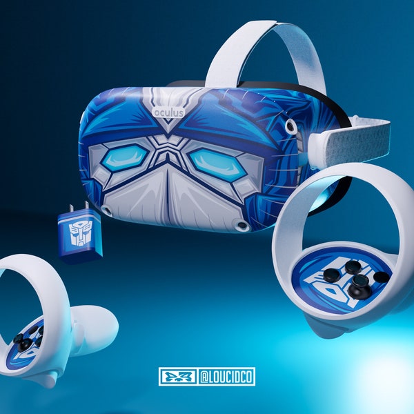 Optimus Prime - Oculus Quest 2 Full Wrap Skin Decal VR Goggles - Transformer Series