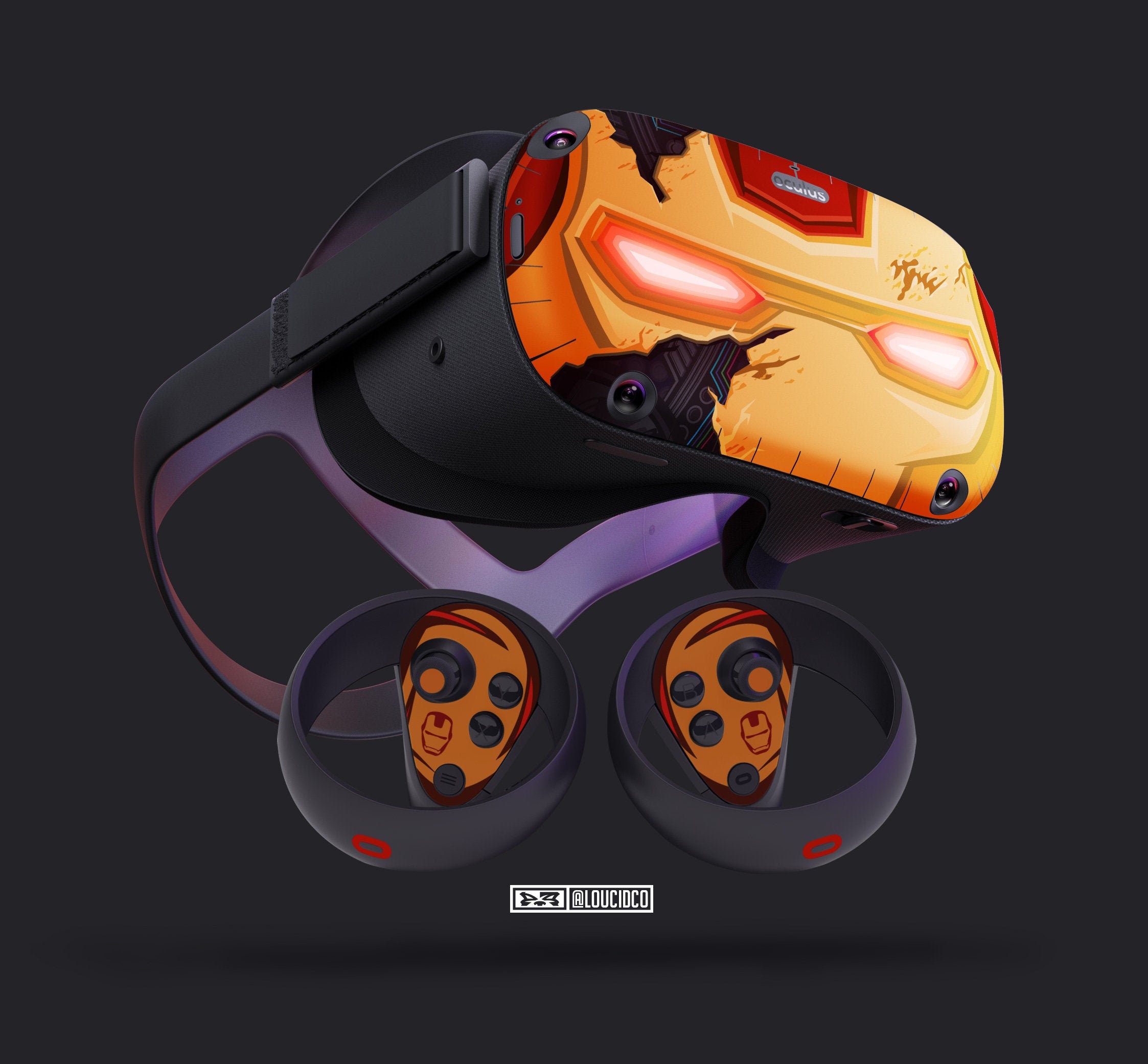 Iron Man Battle Damaged Skin for Oculus Quest 1 First Gen Etsy