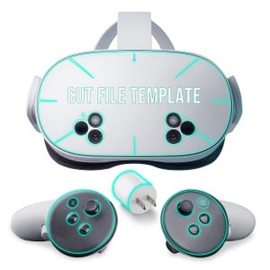 Meta Quest 3S - Modelo de vinil de corte preciso - Arquivo digital para Cricut, Silhouette, máquinas de corte - Vários formatos de arquivo