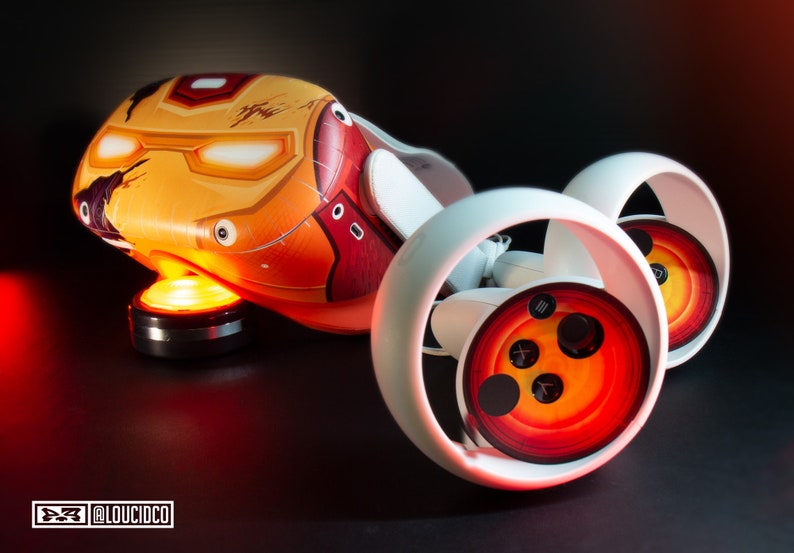 Iron Man Battle Damaged Oculus Quest 2 Full Wrap Skin Decal Etsy