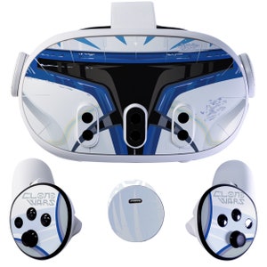 Easy-to-Apply Skin Sticker Kit compatible with Meta Quest 3 - Headset Clone Helmet VR Accessories - Virtual Reality Protective Cover
