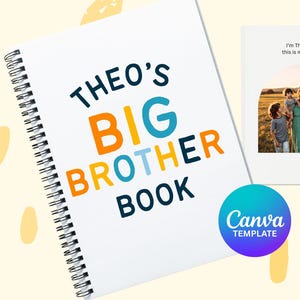 Big Brother Social Story | Editable Canva Template | Customized Story for Toddlers | Printable Big Sibling/Big Brother/Big Sister Book
