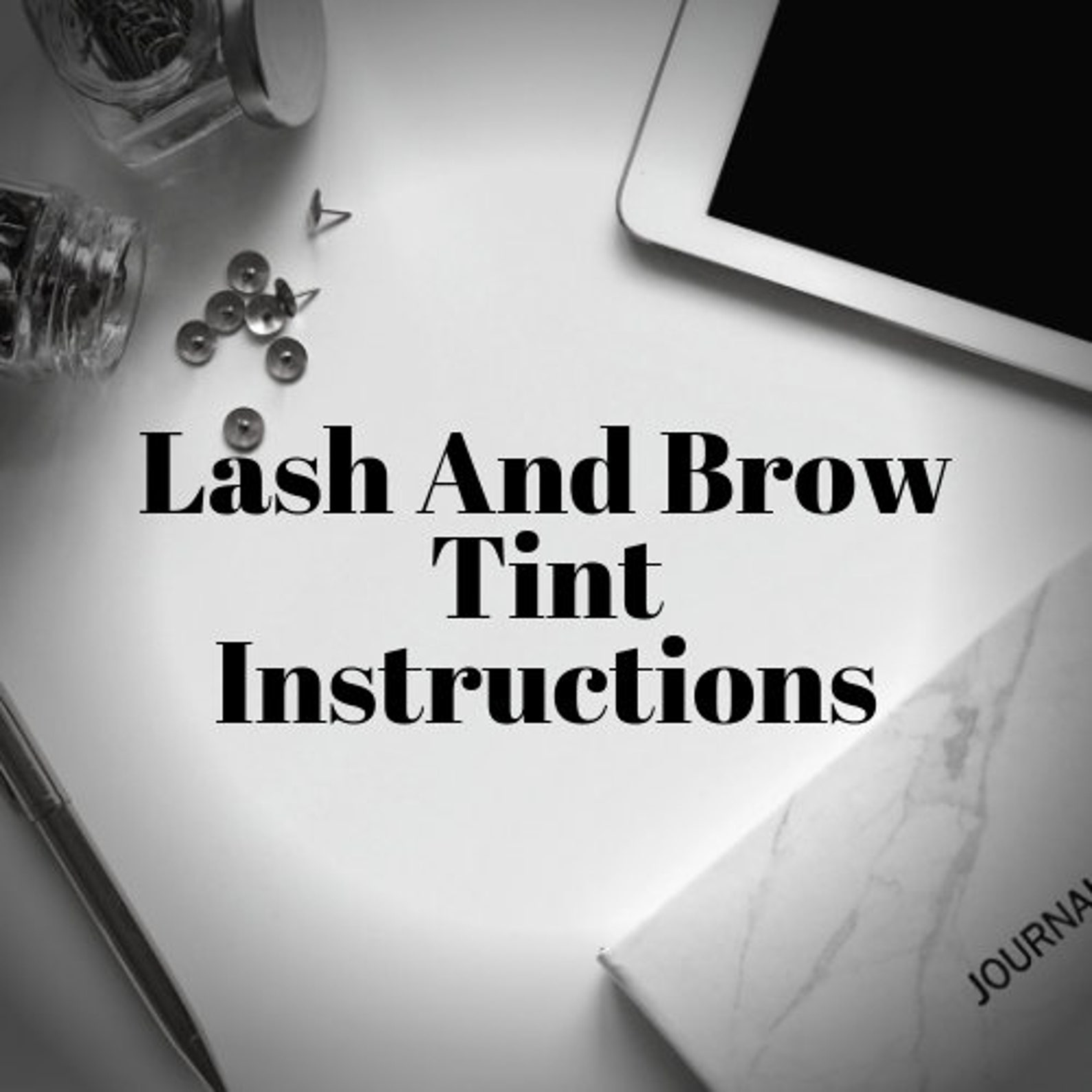 Lash and Brow Tint Instructions Lash Tint Brow Tint Word Etsy