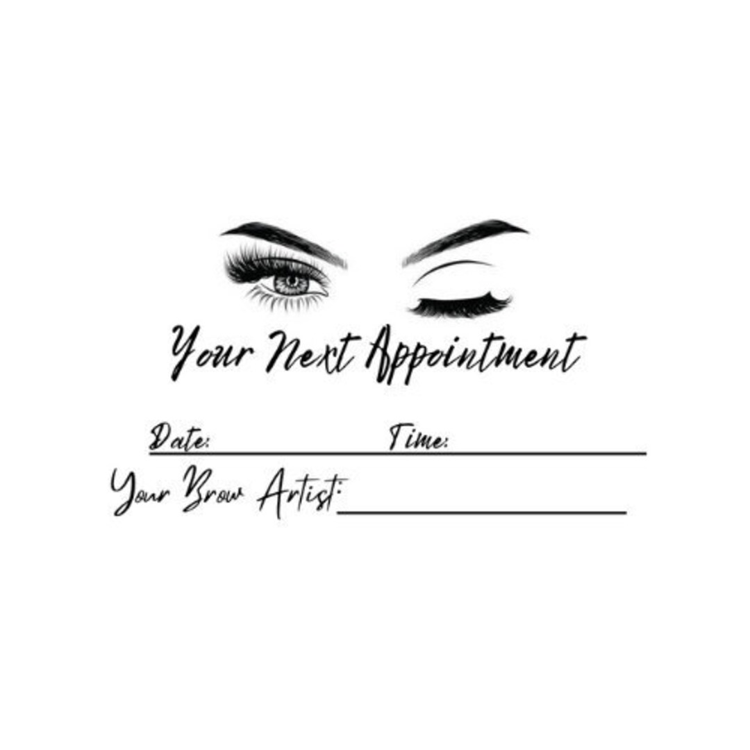 Printable Appointment Card Template Beauty Salon Booking Reminder Card 