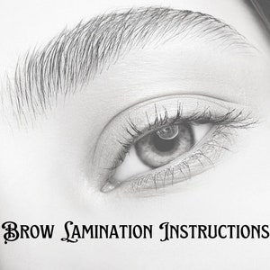 Brow Lamination, digital download, brows, brow perm, lamination, brow instructions, eyebrows