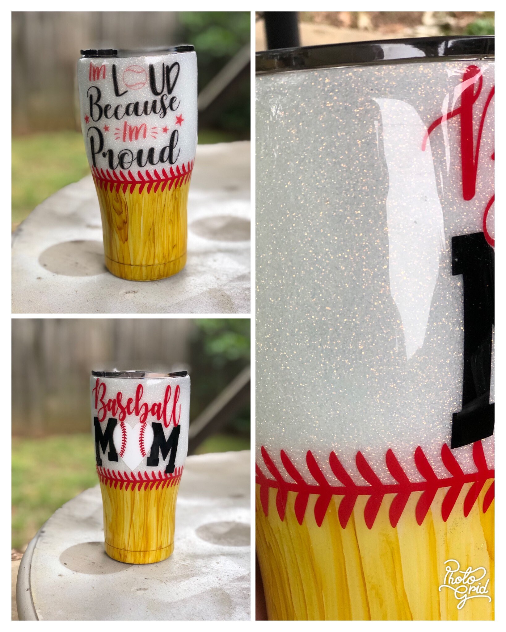 Custom Baseball or Cheer Mom Sports Team Cup Glitter Cheer Etsy