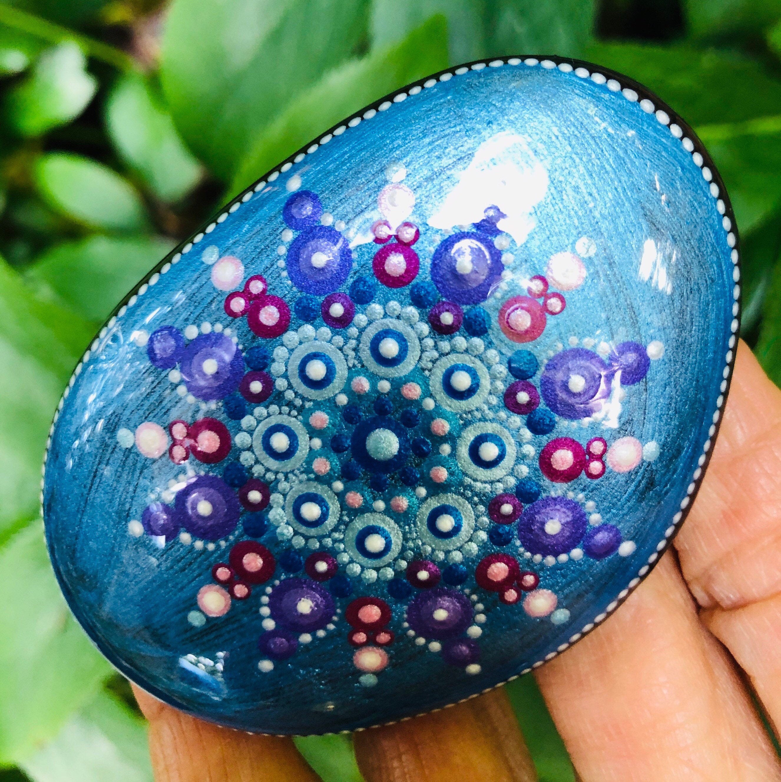 Oval & Petal Shapes Swooshes Mandala Painting 1 Silicone 