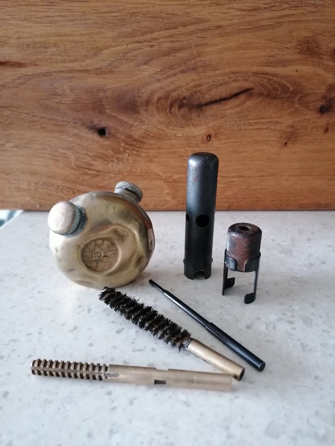 Weapon Cleaning Set With Gunpowder Container Etsy