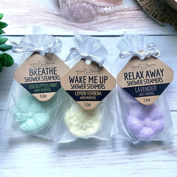 Shower Steamers, Natural Handmade Shower Bombs 2pk, Gifts for Women and Men, Shower Fizzies, Shower Melts, Spa Gift