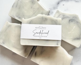 Sandalwood Artisan Soap Bar, Stocking Stuffers, Handmade Gift for him, Soap for Men