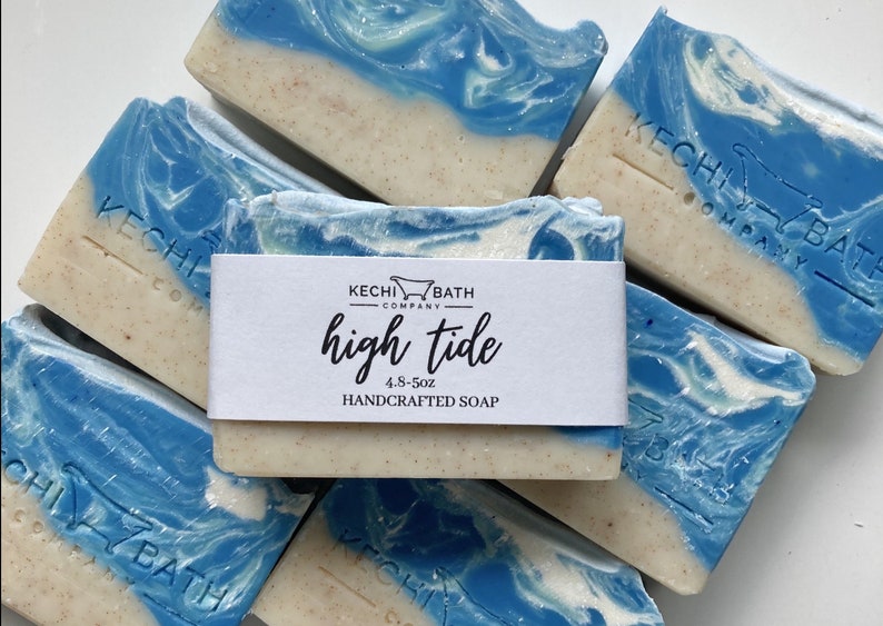 High Tide Beach Artisan Soap Handmade Gift Natural Ocean Soap Beach Soap Party Favor, Summer Gift image 3