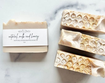 Oatmeal Milk and Honey Artisan Soap | Handmade Oatmeal soap, Gift for Her, Natural Soap