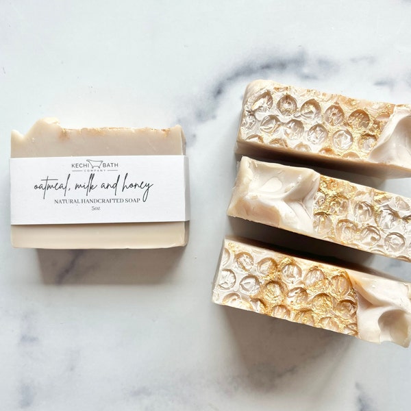 Oatmeal Milk and Honey Artisan Soap | Handmade Oatmeal soap, Gift for Her, Natural Soap