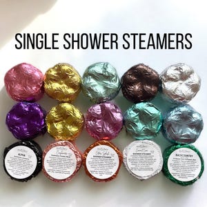 Individual Wrapped Shower Steamers,  Gifts for mom, women, Stocking Stuffers, Single Shower Bombs, Spa Gift Party Favors, Mothers Day Gift