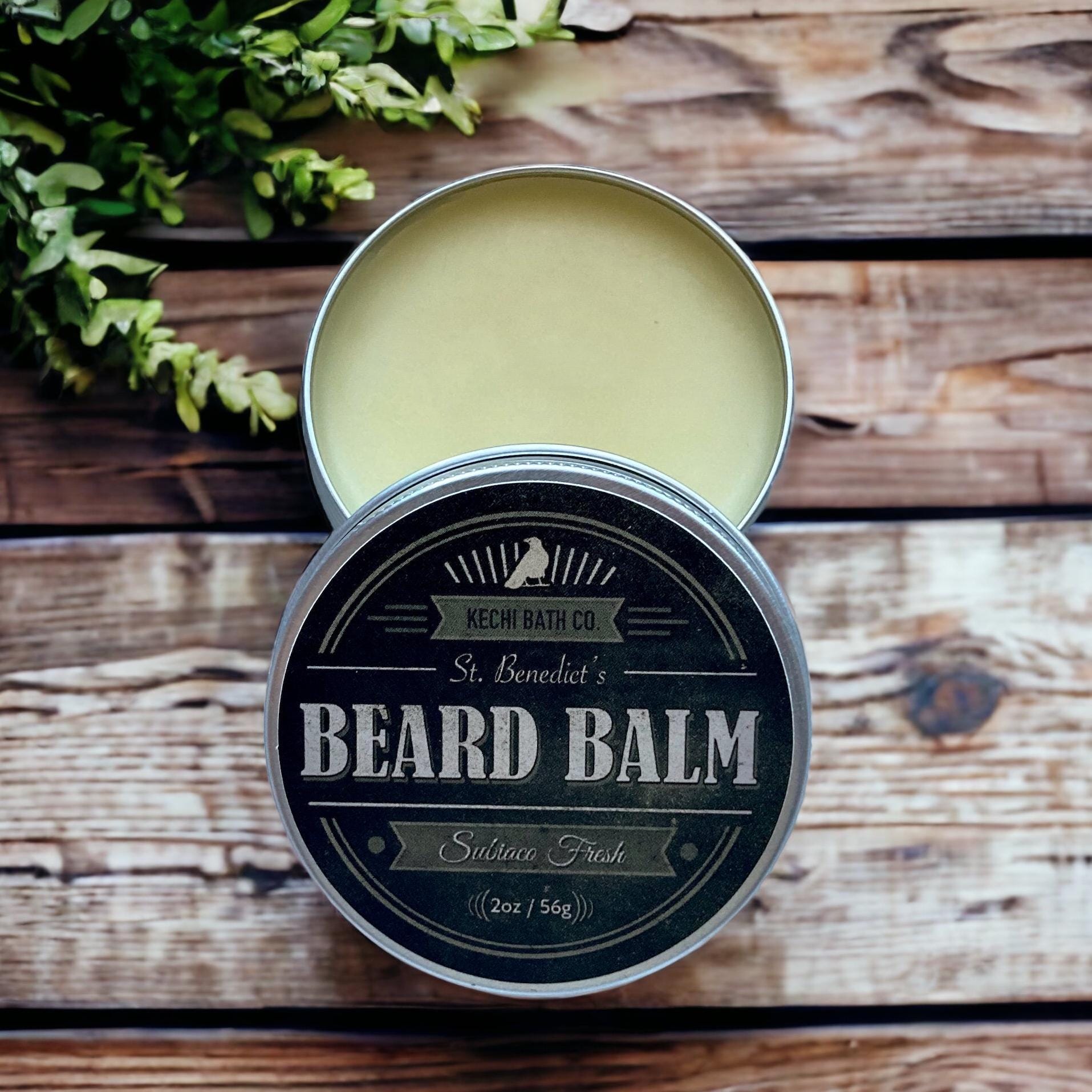 St. Benedict’s Beard Balm, Premium Organic Stocking Stuffer gift for him, Fathers Day Gift Beard Grooming Kit, Husband Boyfriend Gift
