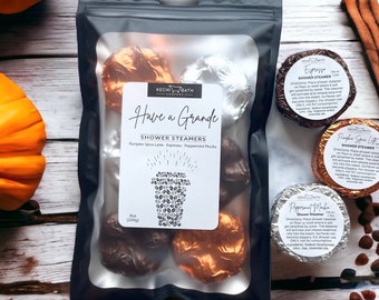 HAVE A GRANDE Coffee Shower Steamers ™ 6-pack, Coffee Lover Spa Gift for Her, Gifts for women, Aromatherapy shower bombs