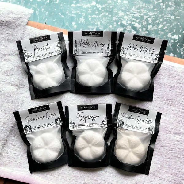 Baby Shower Favors, Shower Steamer Party Favors, Single Shower Bombs, Spa Gift, stocking stuffer