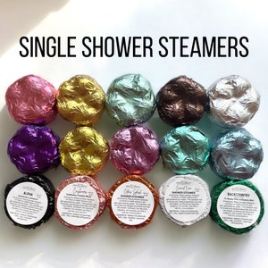 Individually Wrapped Shower Steamers, Single Shower Bombs, Stocking Stuffers, Spa Gift Party Favors