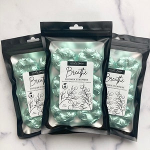 Eucalyptus Peppermint Shower Steamers 6-pack, Aromatherapy Menthol Shower Bombs, Shower Fizzies, Spa Gift image 6