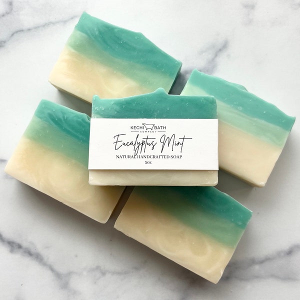 Eucalyptus Peppermint Soap | Handmade Gift, Artisan Soap, Natural Soap, Eucalyptus Mint, Gift for him, Gift for her