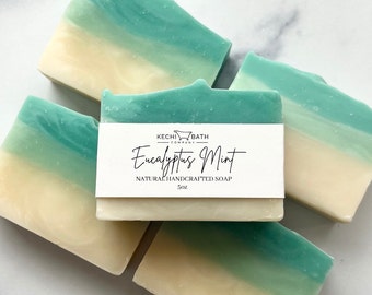 Eucalyptus Peppermint Soap | Handmade Gift, Artisan Soap, Natural Soap, Eucalyptus Mint, Gift for him, Gift for her