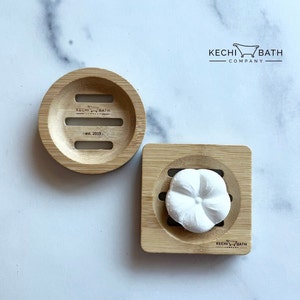 Bamboo Shower Steamers Tray, Stocking Stuffers, Shower Steamer Dish for Shower Bombs, Soap Dish, Christmas Spa Gift, Mothers Day Gift image 3