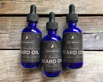 St. Benedict’s Premium Beard Oil | Organic Beard Care, Gift for Father, Beard Grooming Kit, Vegan Beard Set, Husband Boyfriend Gift