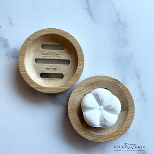Bamboo Shower Steamers Tray, Stocking Stuffers, Shower Steamer Dish for Shower Bombs, Soap Dish, Christmas Spa Gift, Mothers Day Gift image 6