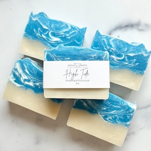 High Tide Beach Artisan Soap | Handmade Gift | Natural Ocean Soap | Beach Soap Party Favor, Summer Gift