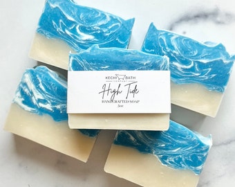 High Tide Beach Artisan Soap | Handmade Gift | Natural Ocean Soap | Beach Soap Party Favor, Summer Gift