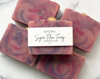 Sugar Plum Fairy Handmade Artisan Soap, Organic Cold Process Soap, Nutcracker Soap Gift