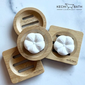Bamboo Shower Steamers Tray, Stocking Stuffers, Shower Steamer Dish for Shower Bombs, Soap Dish, Christmas Spa Gift, Mothers Day Gift image 4