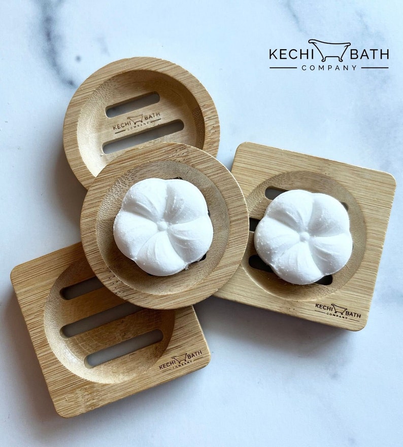 Bamboo Shower Steamers Tray, Stocking Stuffers, Shower Steamer Dish for Shower Bombs, Soap Dish, Christmas Spa Gift, Mothers Day Gift image 4