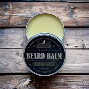 St. Benedicts Premium Organic Beard Balm, Fathers Day Gift Beard Grooming Kit, Gift for Him, Husband Boyfriend Gift immagine 2