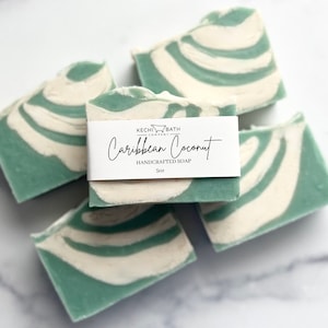 Caribbean Coconut Artisan Soap, Tropical Coconut Soap Coconut Milk Soap