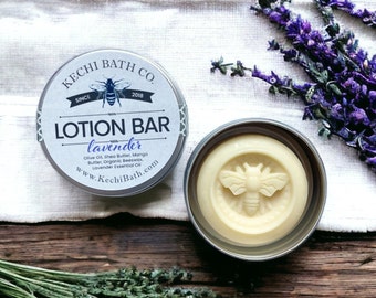 Lavender Beeswax Solid Lotion Bar | Lavender Essential Oil, Natural Lotion Bar in tins, organic lotion