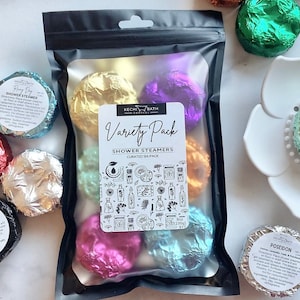 Variety Pack Shower Steamers 6-pack, Natural Handmade Shower Bombs, You Pick Scents, Spa Gift For Her, Best Gifts for Women & Men