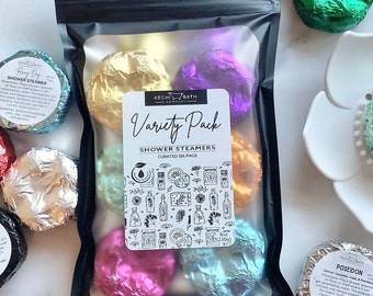 Variety Pack Shower Steamers 6-pack, Natural Handmade Shower Bombs, You Pick Scents, Spa Gift For Her, Best Gifts for Women & Men