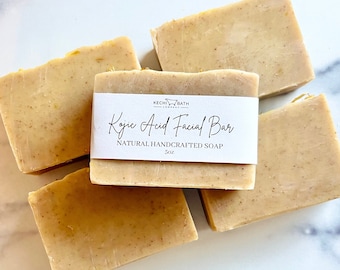 Kojic Acid Honey & Turmeric Facial Bar Soap | Skincare, Handmade Artisan Soap Bar, Organic Shea Butter Soap, Sweet Orange essential oils