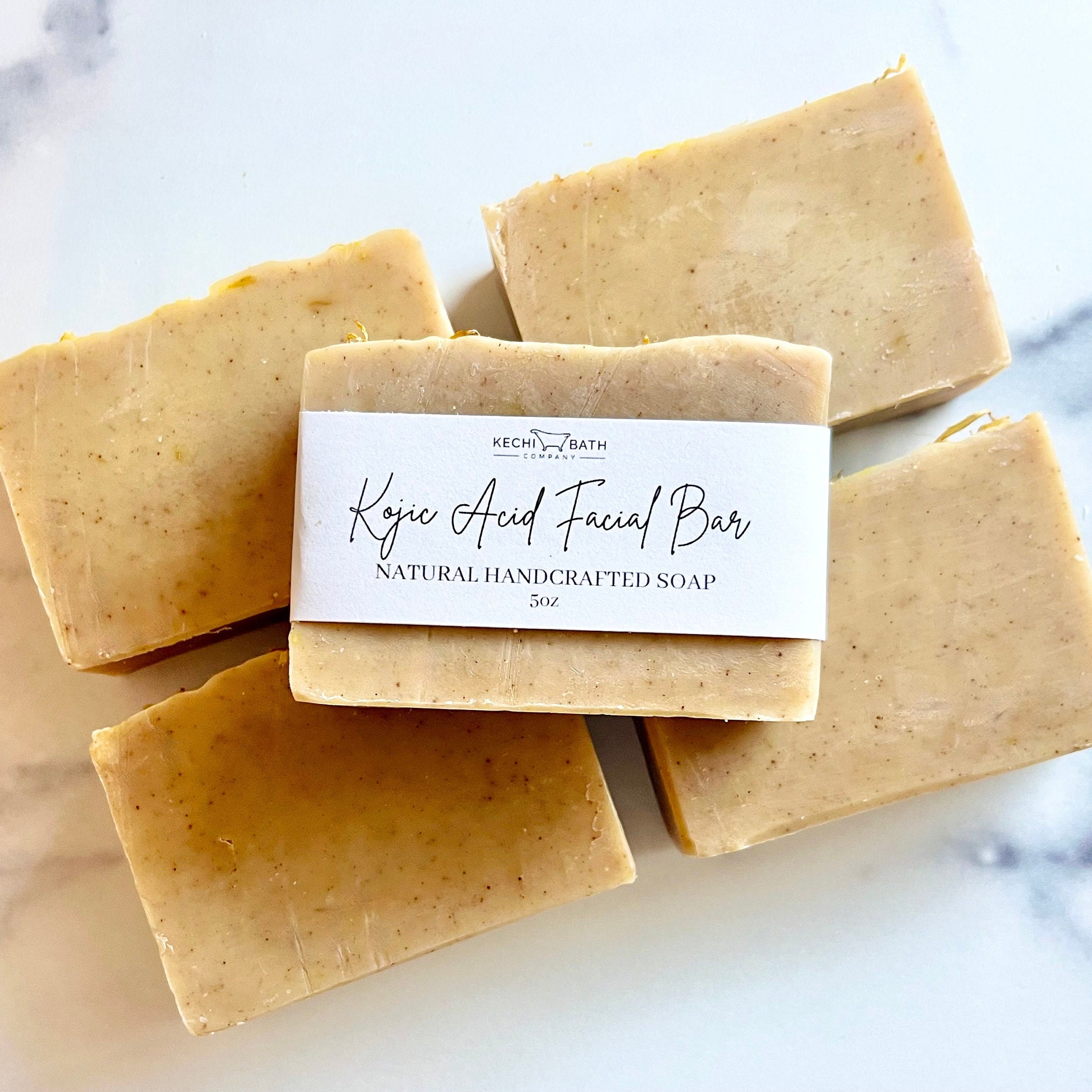 Kojic Acid Honey & Turmeric Facial Bar Soap | Artisan Shea Butter Soap, Organic Soap, Sweet Orange essential oils | Natural Handmade Soap
