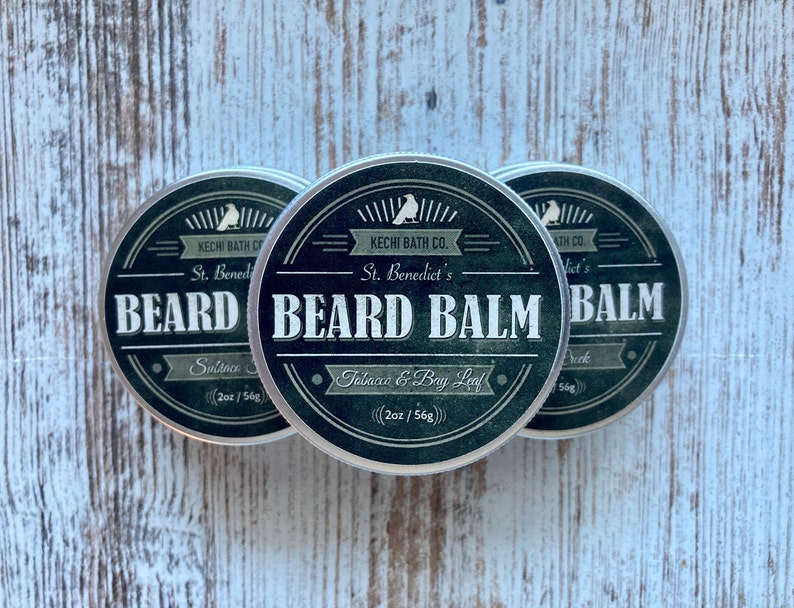 St. Benedicts Premium Organic Beard Balm, Fathers Day Gift Beard Grooming Kit, Gift for Him, Husband Boyfriend Gift immagine 3