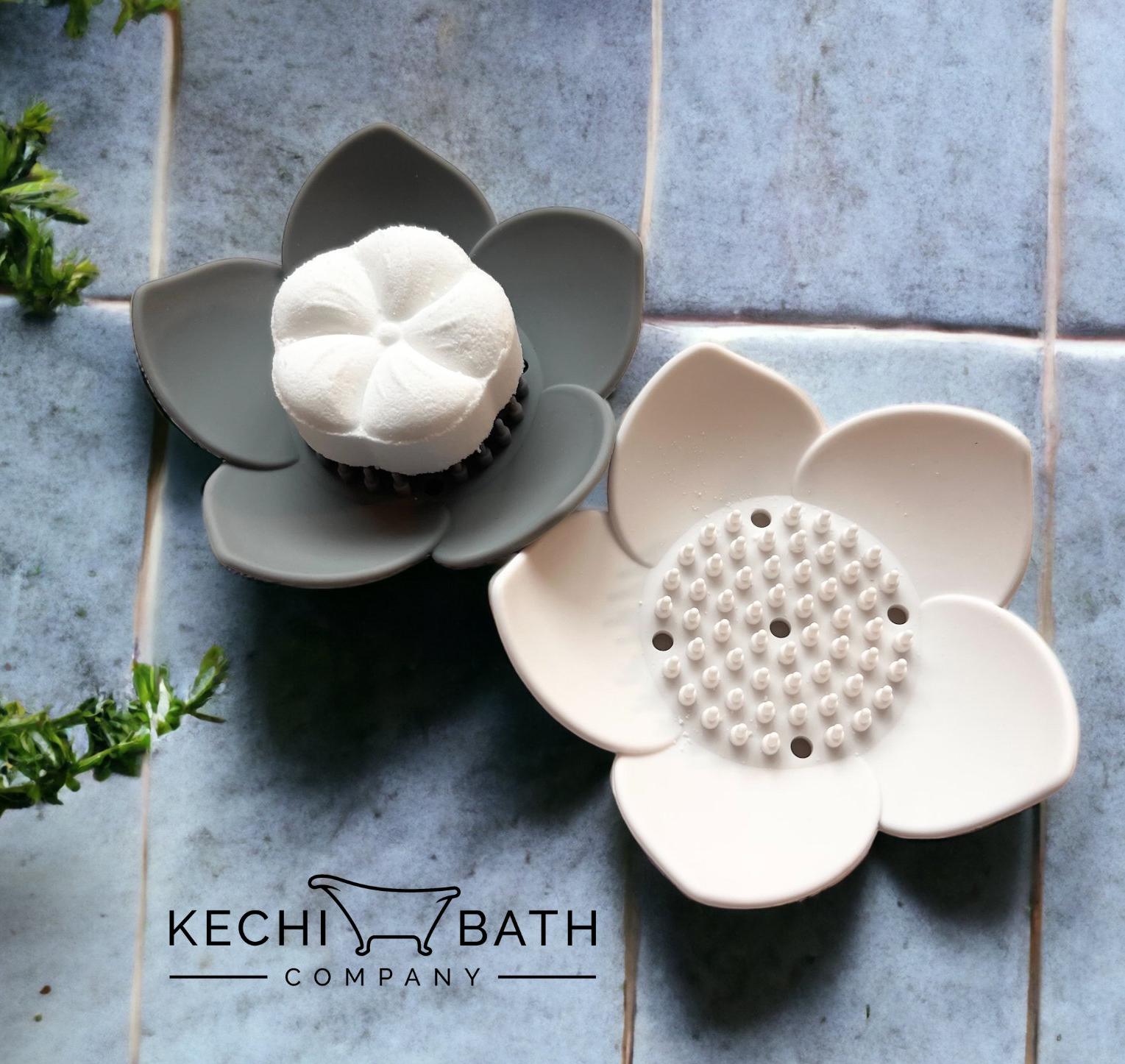 Shower Steamers Tray, Stocking Stuffer, Shower Bombs dish, Silicone Shower Steamer Dish, Soap Dish Gift, Gifts for Her