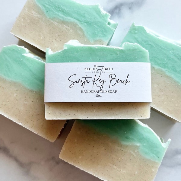 Siesta Key Beach Artisan Soap | Handmade Soap | Natural Ocean Soap | Beach House Gift | Summer Gift, party favors